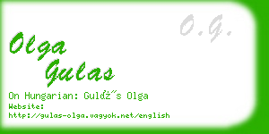 olga gulas business card